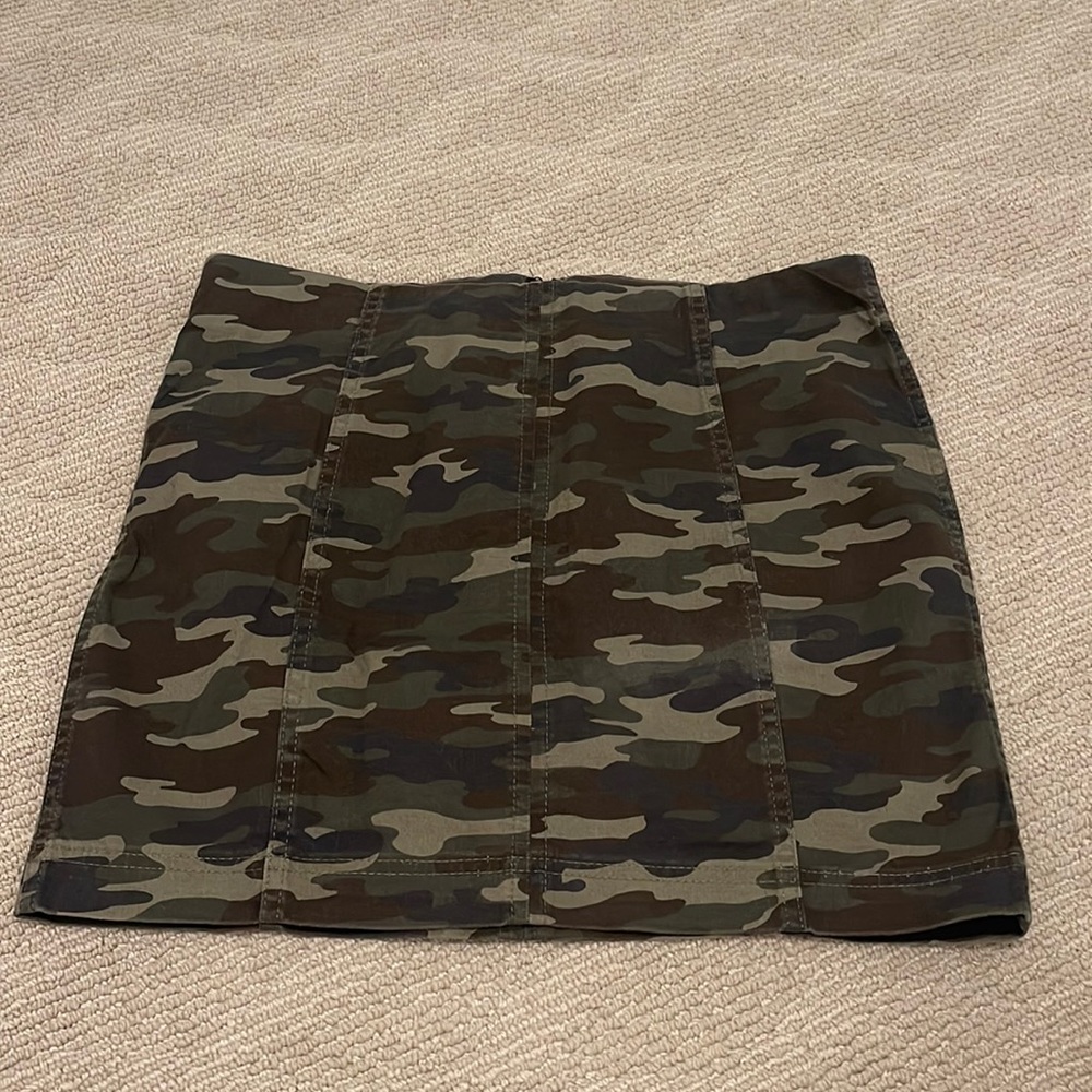 Free People Camo Mini Skirt